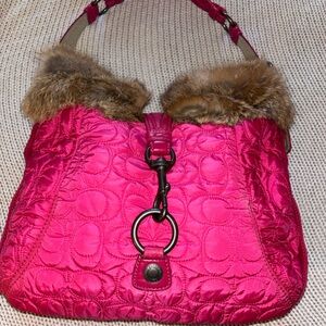 Coach Y2K 6733 Quilted Duffle Pink